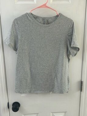 Skims Gray Cotton Jersey Tee